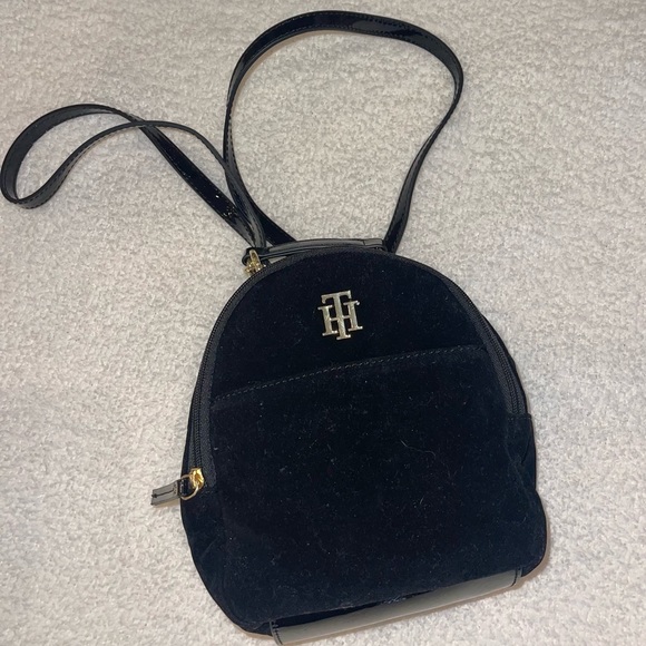 Tommy Hilfiger Bags Tommy Hilfiger Velvet Patent Leather Backpack Poshmark
